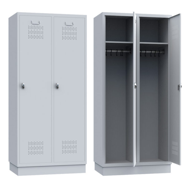 Spind aus Metall - 2-türig Kleiderschrank