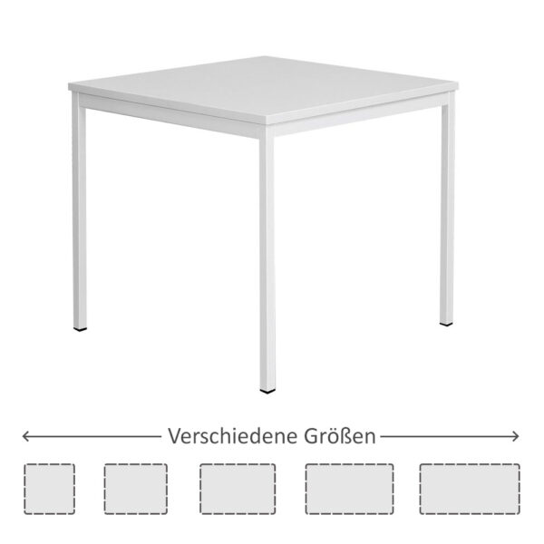 Mehrzwecktisch-NOVO-mit-Metallgestell - graue Tischplatte
