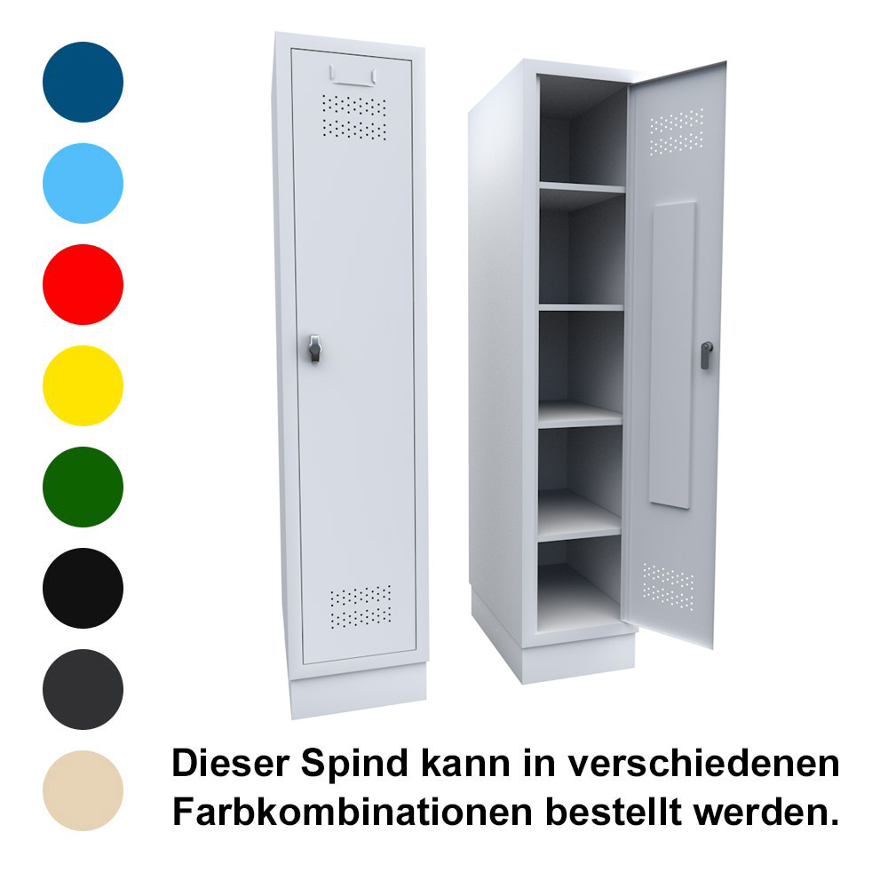 Metallspind John mit 5 Einlagefächern Metallspind John mit 5 Einlagefächern