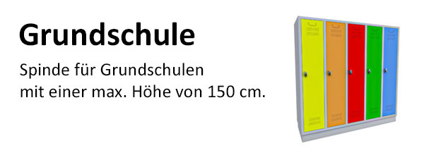 Spinde für Grundschulen mit einer max. Höhe von 150 cm