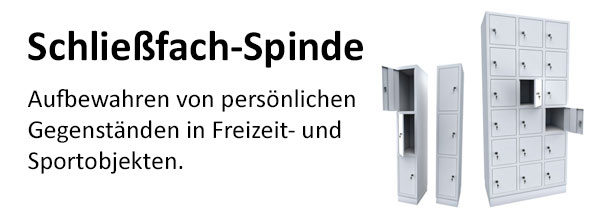 Schließfächer-Spinde zum Aufbewahren von persönlichen Gegenständen in Freizeit- und Sportobjekten