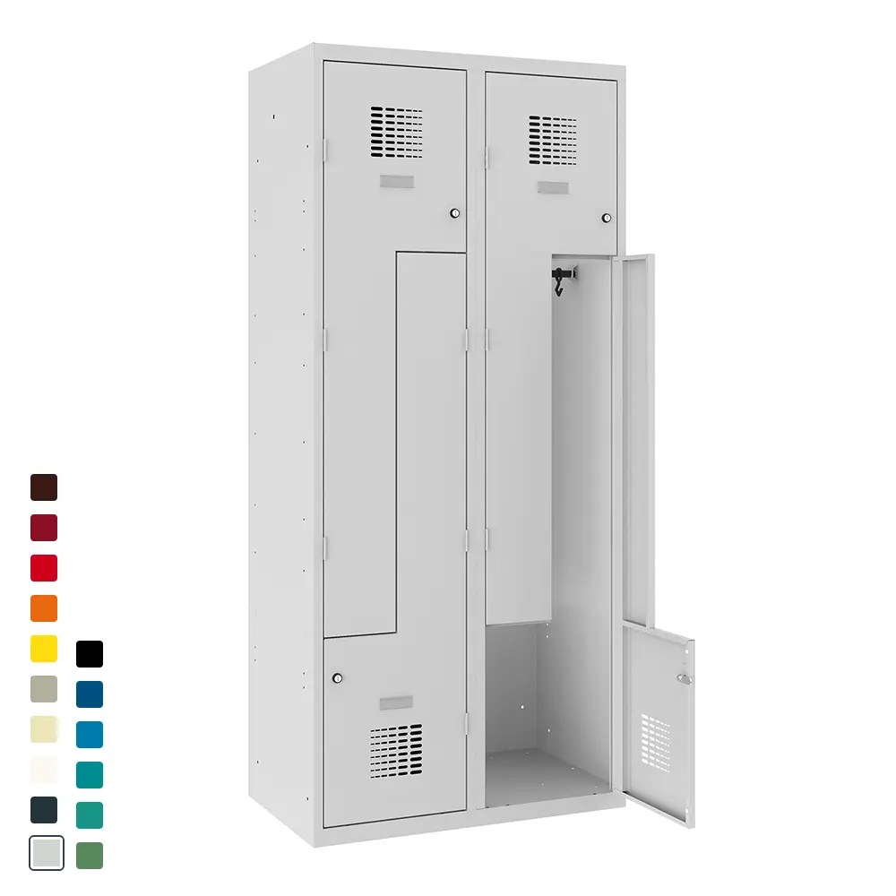 Z-Kleiderspind V2 in Lichtgrau für Umkleideräume Z-Kleiderspind V2 in Lichtgrau für Umkleideräume