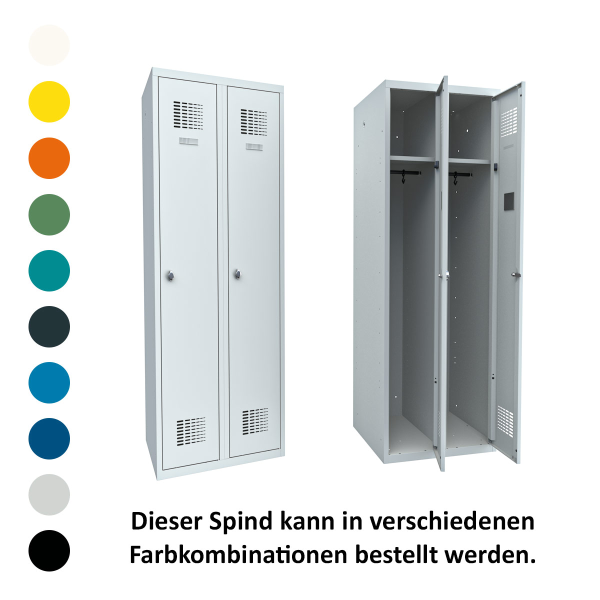 Kleiderspind 2 Türen aus Metall Kleiderspind 2 Türen aus Metall