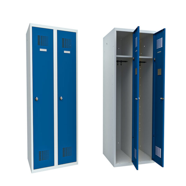 Kleiderspind 2 Türen mit blauen Türen