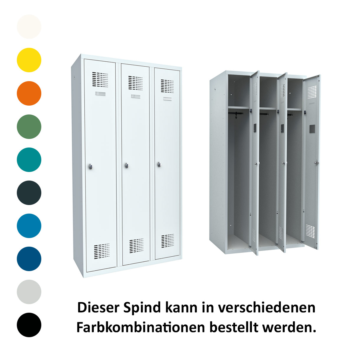 Kleiderspind 3 Türen - Metallspind Kleiderspind 3 Türen - Metallspind