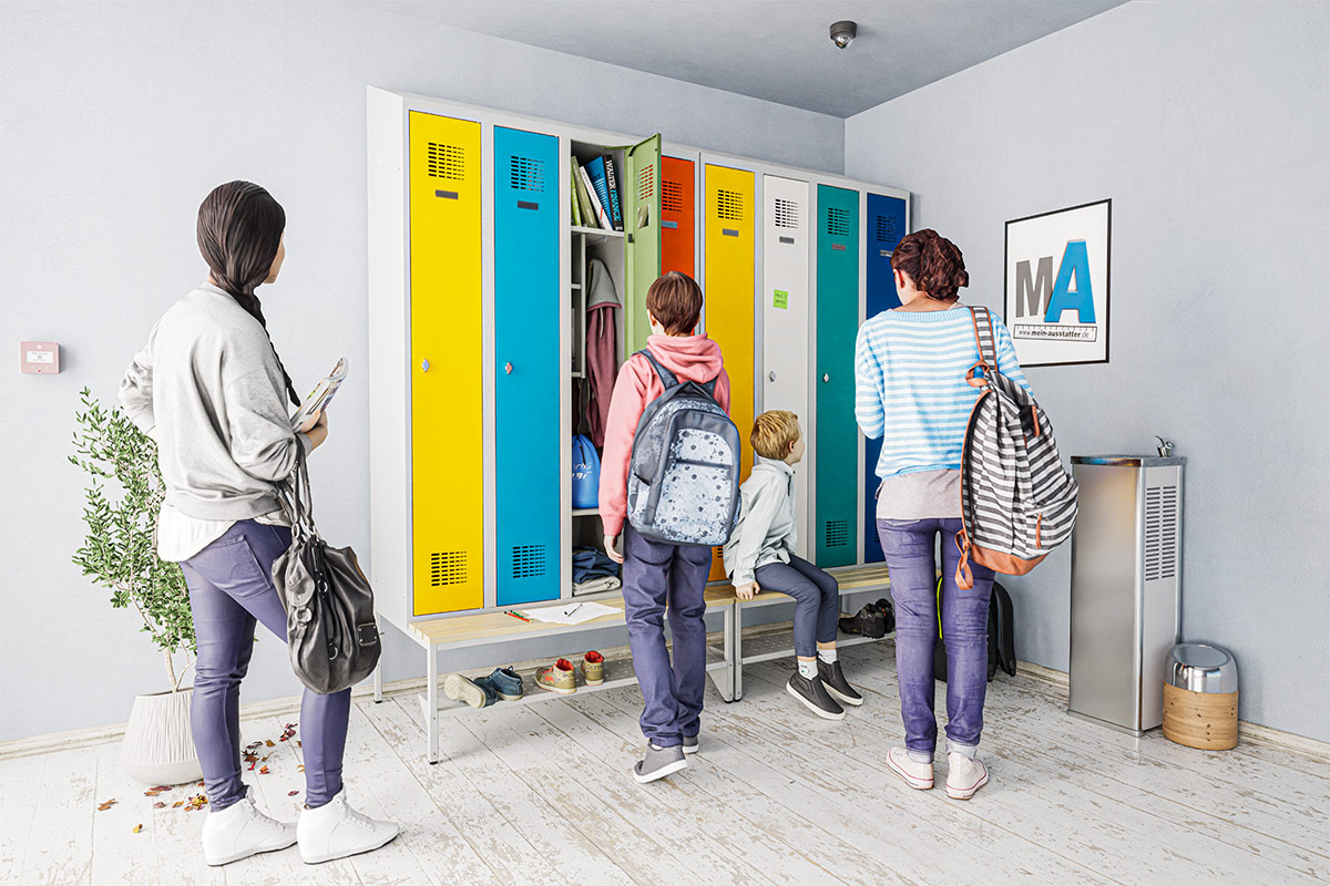 Schulspinde - Schränke aus Metall für Schulen