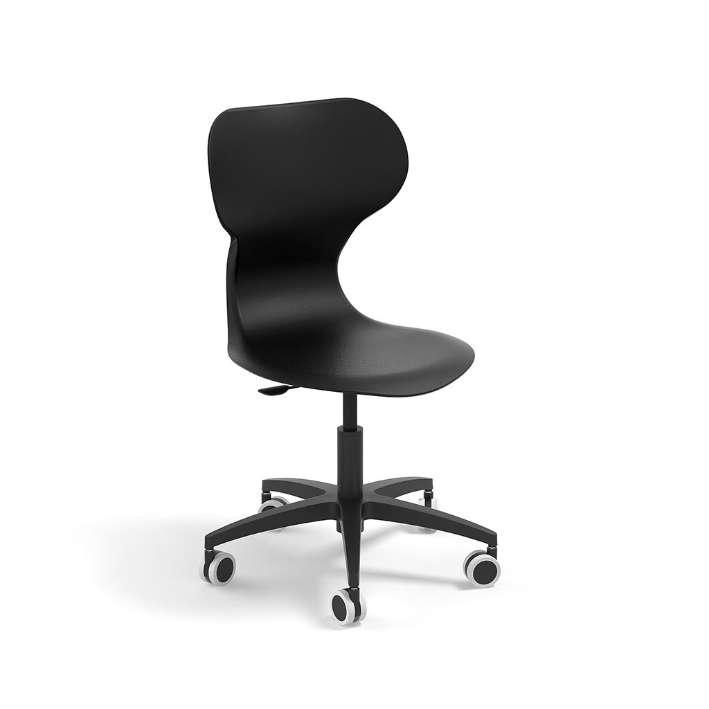 Drehstuhl mit Rollen Miato Big-Lift in Schwarz Drehstuhl mit Rollen Miato Big-Lift in Schwarz