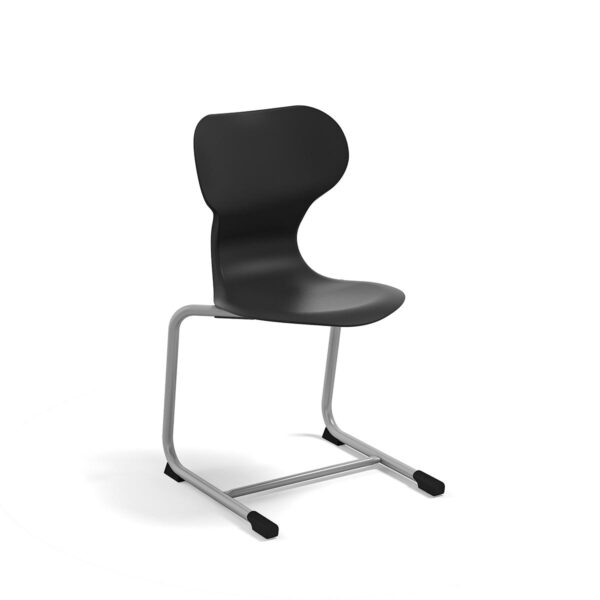 Freischwinger Stuhl Miato in der Farbe Schwarz