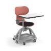 Schülerstuhl Miato mit integriertem Tisch in der Farbe Rot mit Sitzpolster