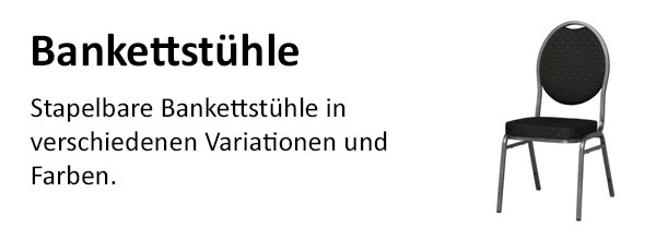 Stapelbare Bankettstühle in verschiedenen Variationen und Farben