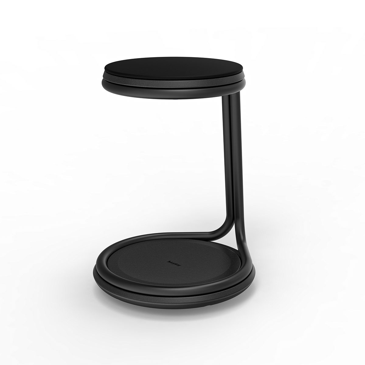 Bewegungshocker JON mit leicht abgerundeter Basis in der Farbe Schwarz Bewegungshocker JON mit leicht abgerundeter Basis in der Farbe Schwarz