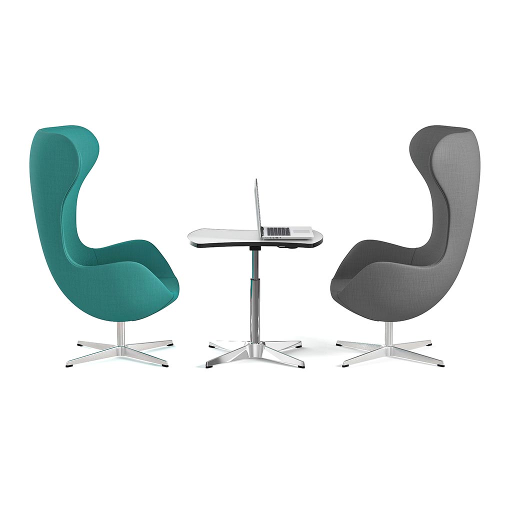 Drehstuhl-Ohrensessel CHARLOTTE mit Tisch und Laptop Drehstuhl-Ohrensessel CHARLOTTE mit Tisch und Laptop