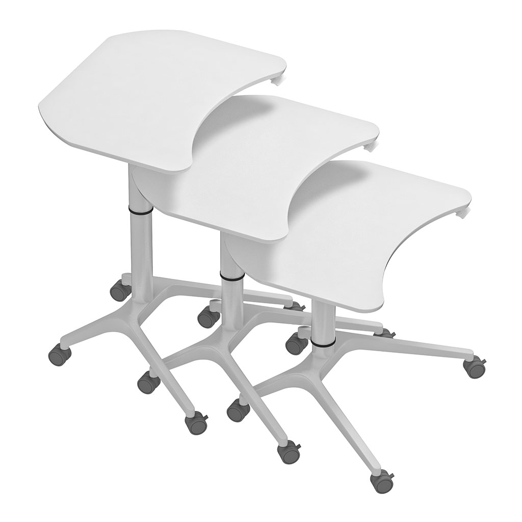 Höhenverstellbarer Sitz-Stehtisch MOON für Schulen und Büro