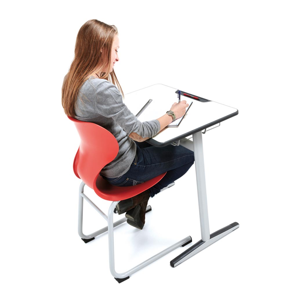 Einzeltisch für Grundschule und weiterführende Schulen NAXEL mit Person Einzeltisch für Grundschule und weiterführende Schulen NAXEL mit Person