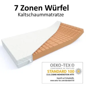 7-Zonen Würfel-Kaltschaummatratze