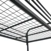 Doppelstockbett 190x90 cm in schwarz Detailaufnahme der Liegefläche von unten