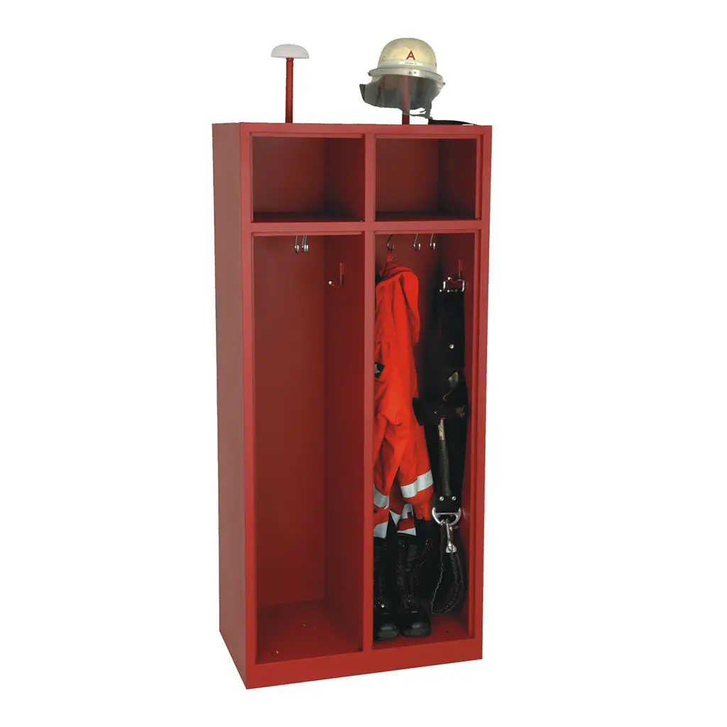 Feuerwehspind Feuerwehrschrank für Rettungsdienste mit 2 Abteilen in RAL 3000 (Feuerrot) Feuerwehspind Feuerwehrschrank für Rettungsdienste mit 2 Abteilen in RAL 3000 (Feuerrot)
