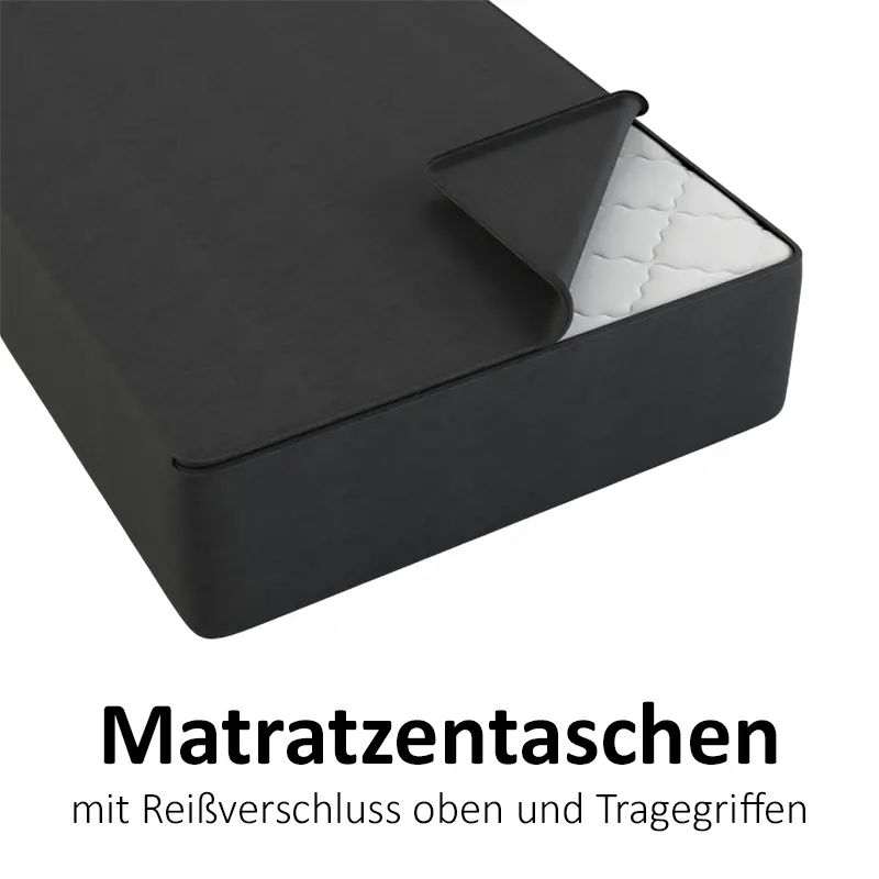 Matratzentasche mit Reißverschluss und Tragegriffen