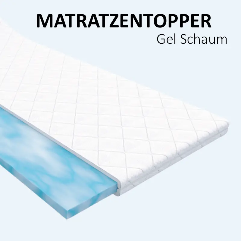 Matratzentopper Gel Schaum für Matratzen