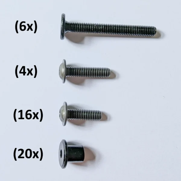 Schraubenpaket für Bundeswehrbett Buche-Dekor
