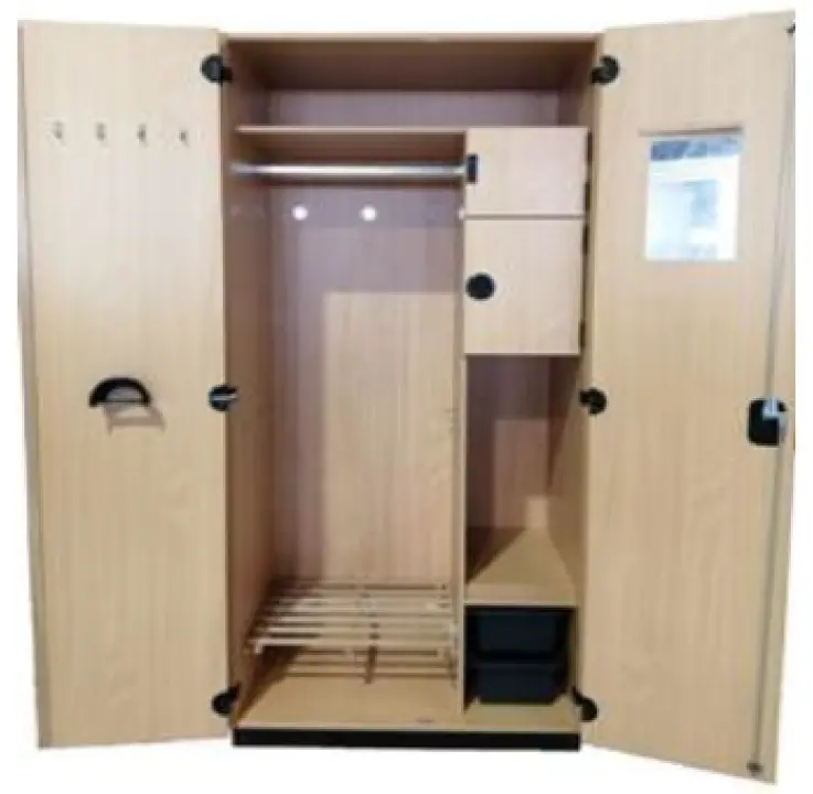 Bundeswehr Buche-Dekor Spind – 95 cm Breite