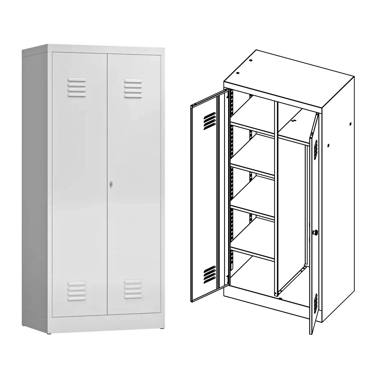 Mehrzweckspind Holger aus Metall