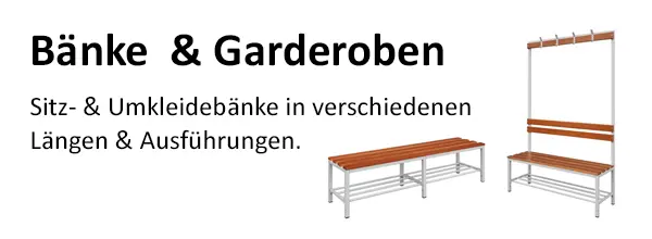 Bänke und Garderoben